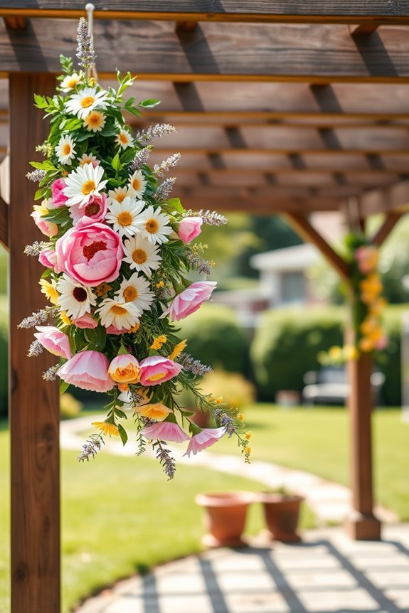 whimsical flower garland decor