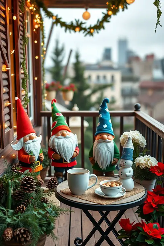 whimsical gnomes holiday decor
