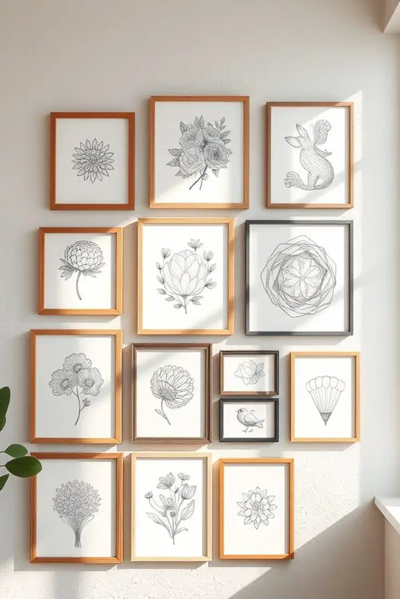 whimsical hand drawn decor