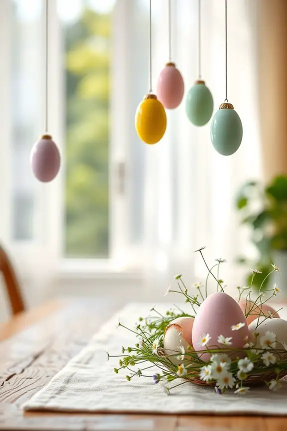 whimsical hanging egg decorations