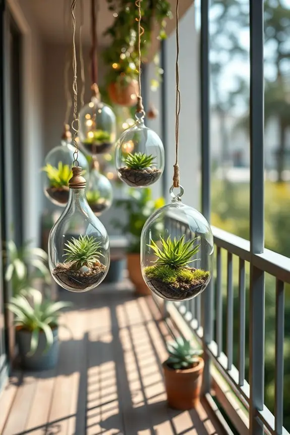 whimsical hanging fairy gardens