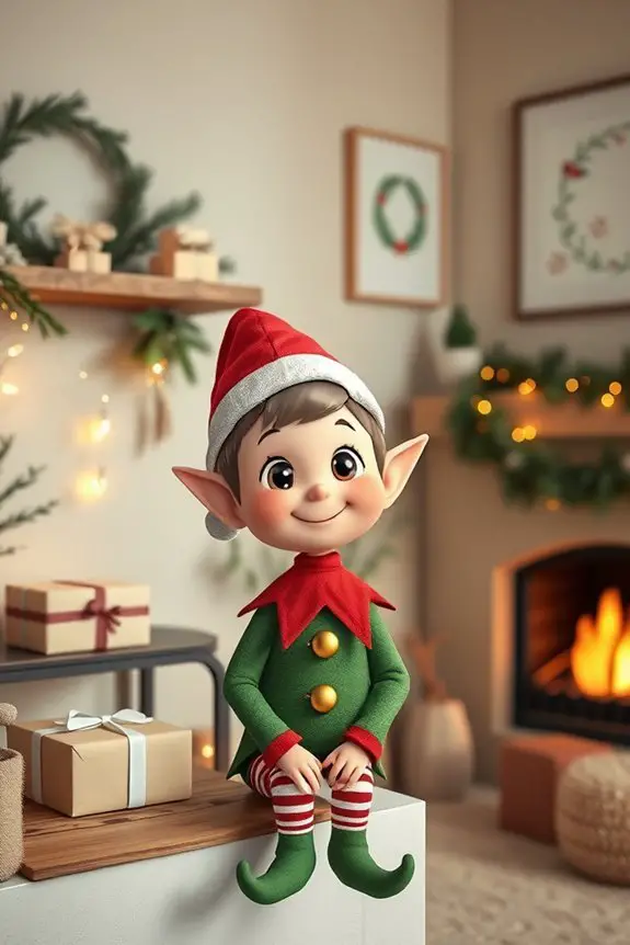 whimsical holiday elf illustrations