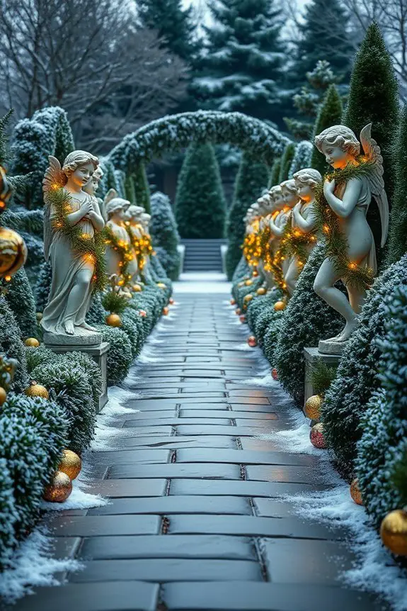 whimsical holiday garden statues
