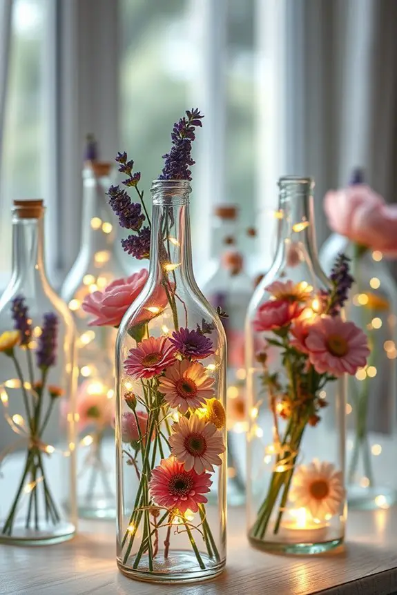whimsical illuminated floral displays