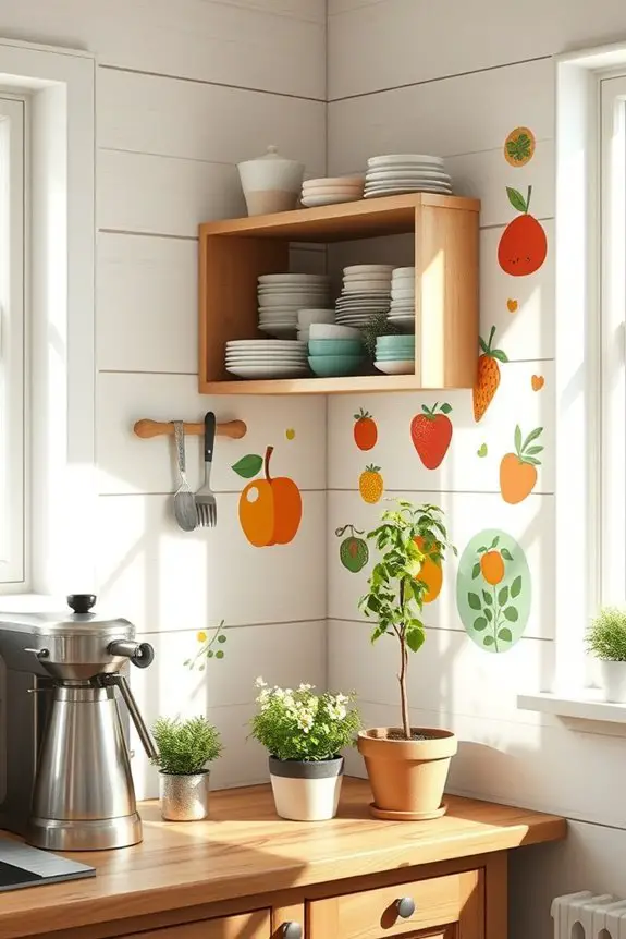 whimsical kitchen wall stickers