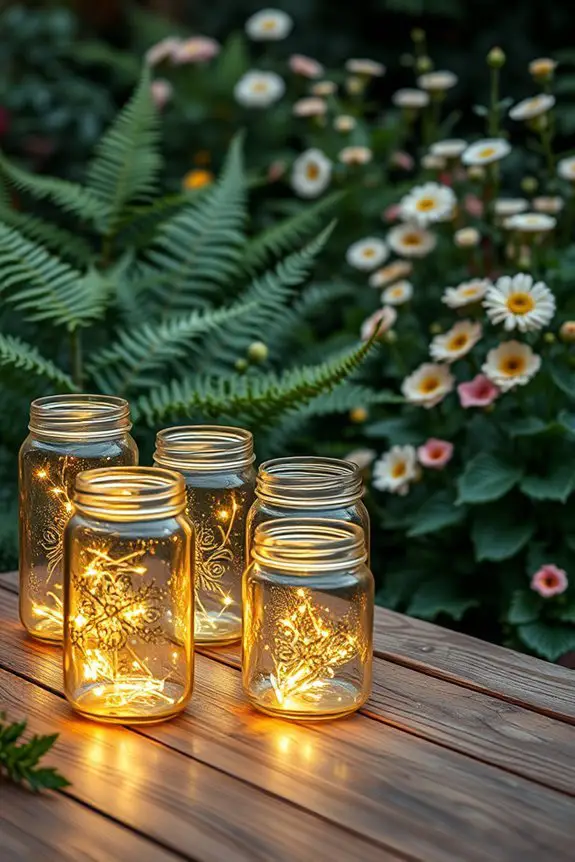 whimsical led light jars