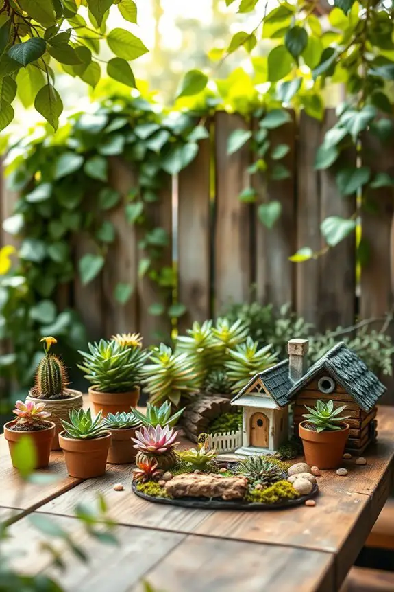 whimsical miniature garden displays