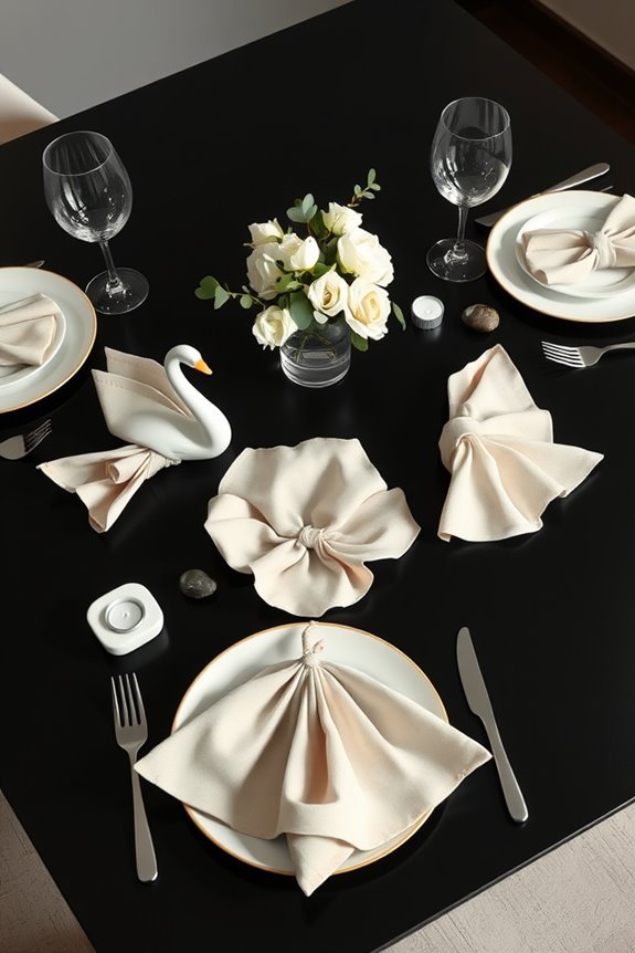 whimsical napkin folding ideas