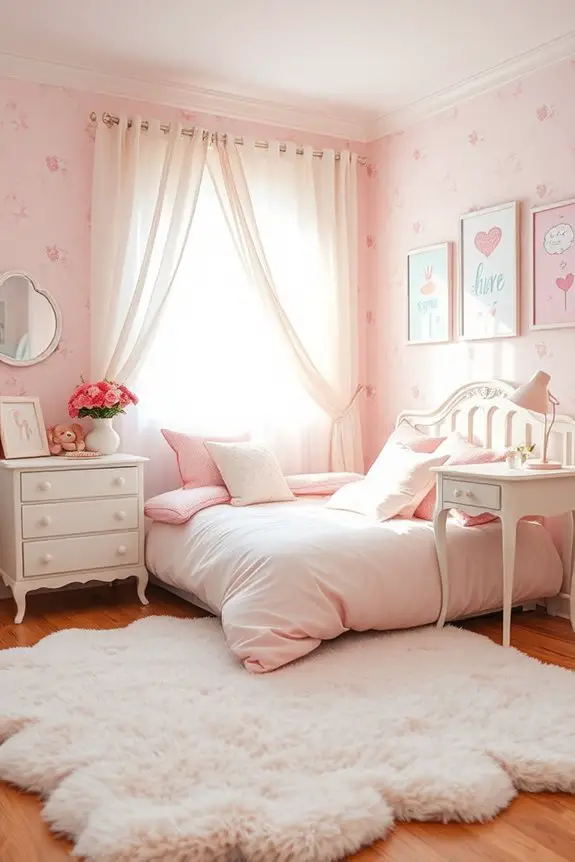 whimsical pink bedroom decor