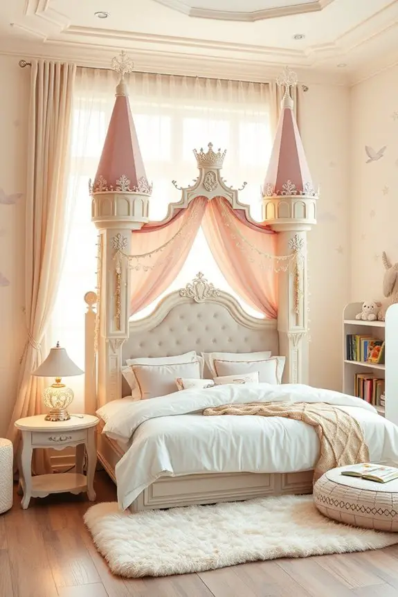 whimsical princess castle bed