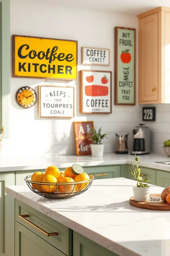whimsical quotes brighten kitchens