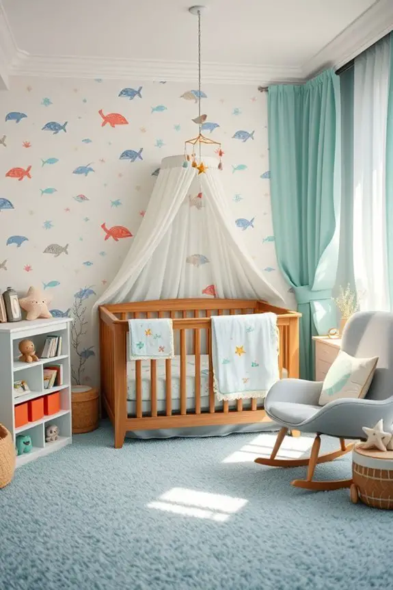 whimsical underwater bedroom decor