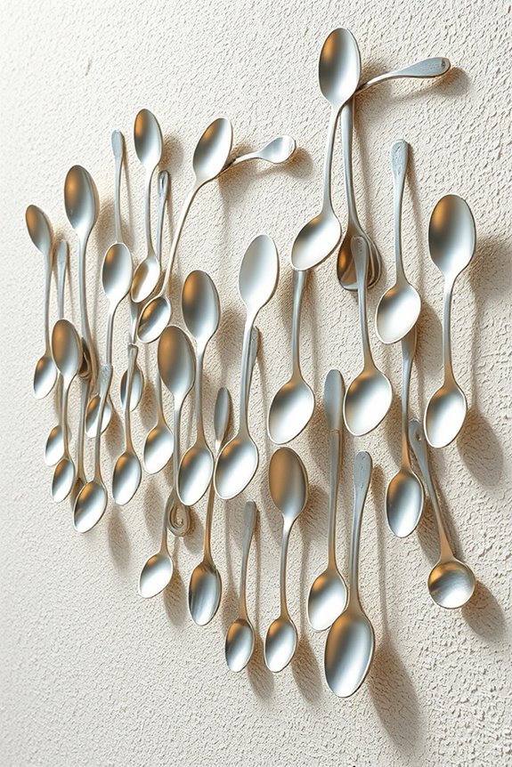 whimsical upcycled spoon sculptures