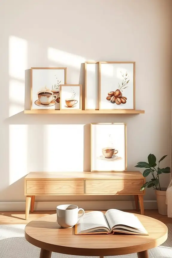 whimsical watercolor coffee decor