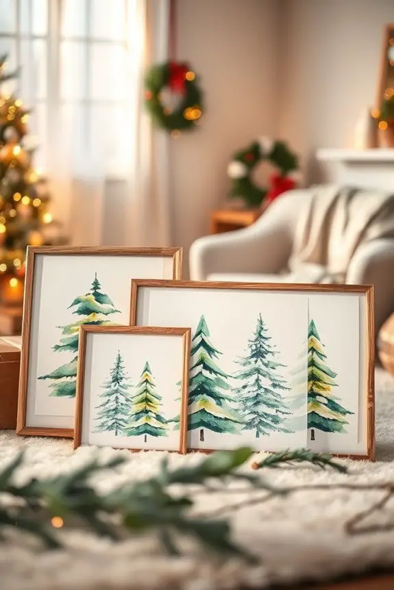whimsical watercolor holiday decor