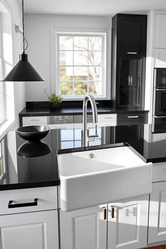 white farmhouse sink elegance