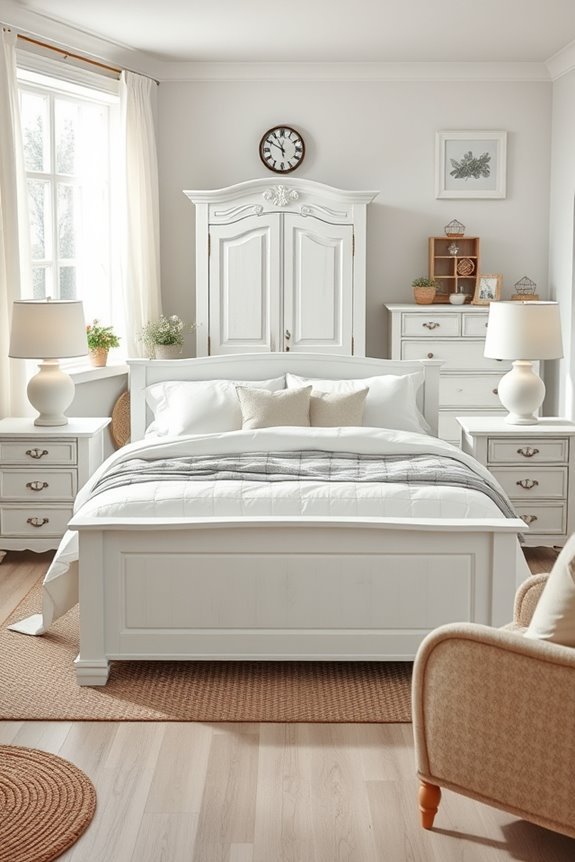white furnishings cozy atmosphere