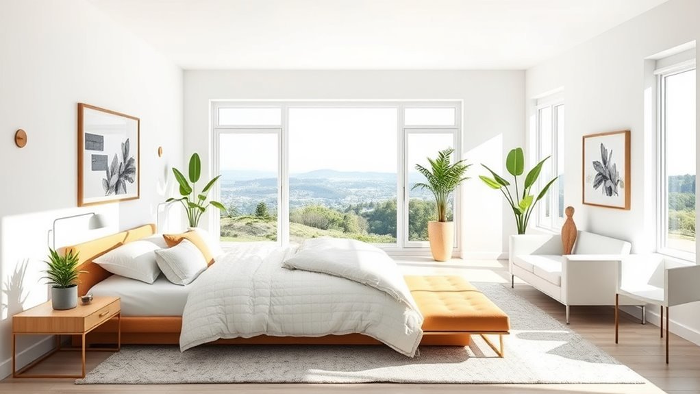white walls bedroom inspiration