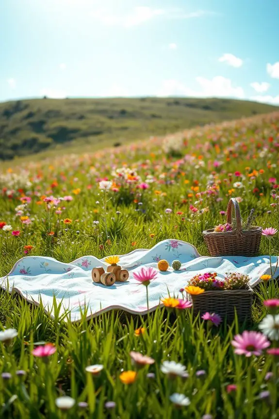 wildflower meadow baby photoshoot