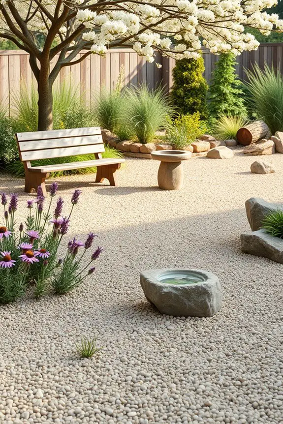 wildlife friendly gravel patio