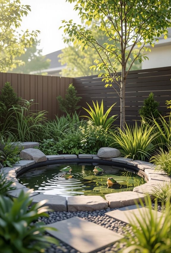 wildlife friendly pond with margins