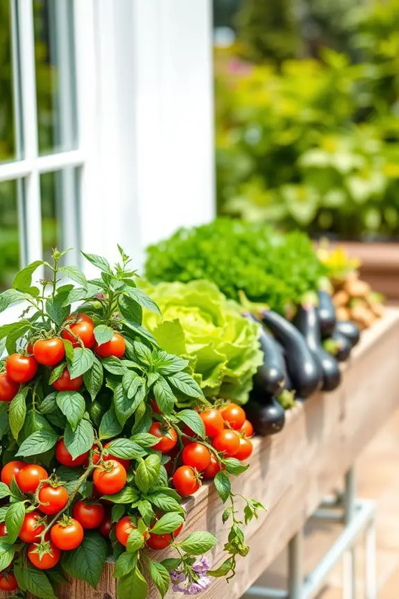 window box vegetable garden