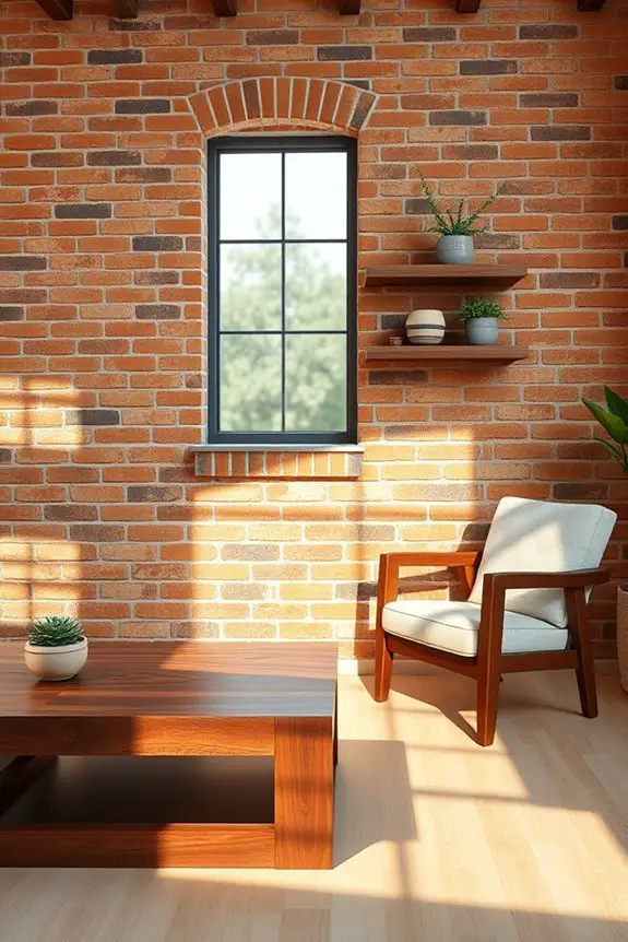 wood and brick harmony