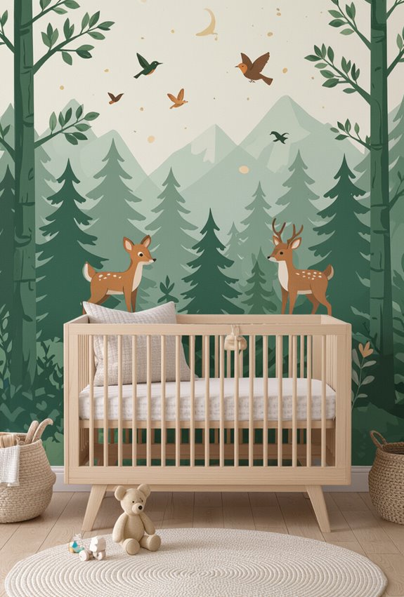 woodland animals cozy nursery