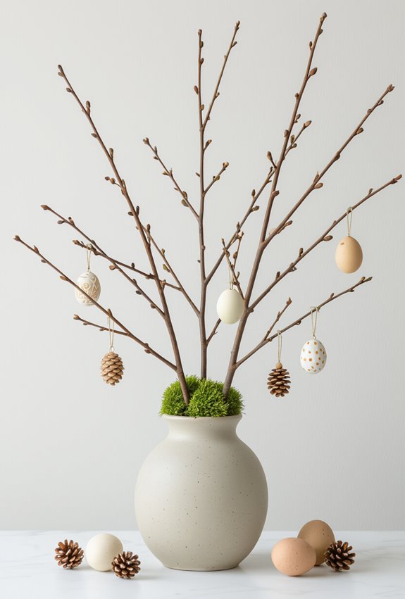 woodland inspired natural easter decor