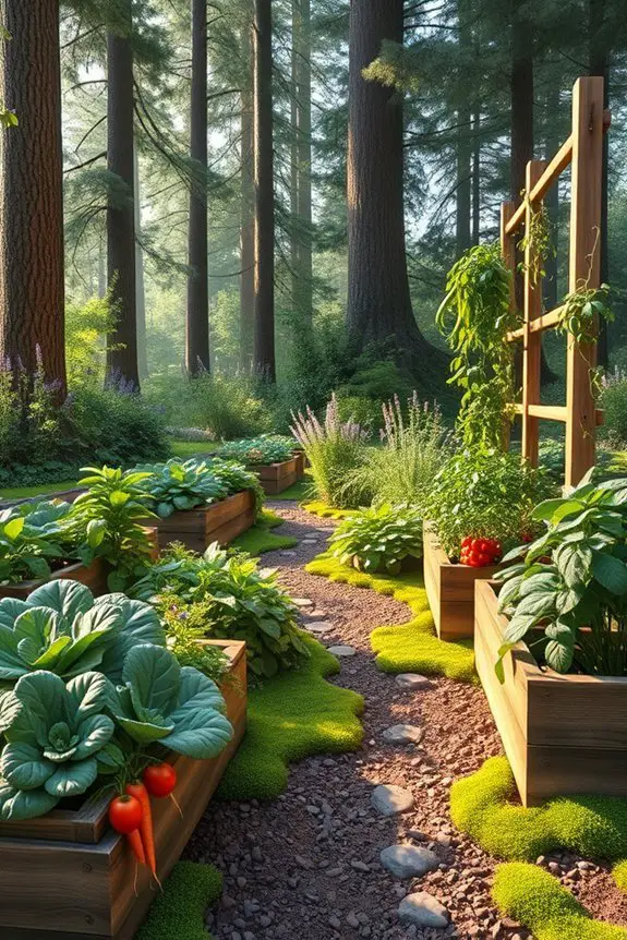 woodland vegetable garden techniques