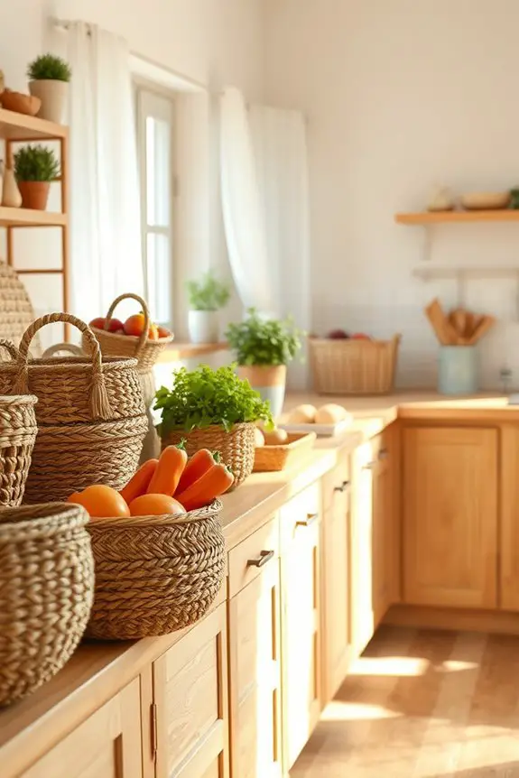 woven baskets enhance functionality