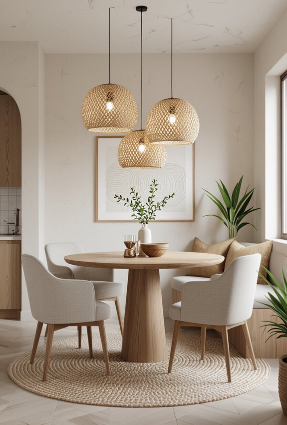 woven clay pendant mood lighting