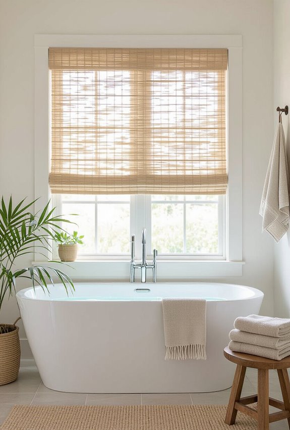 woven natural shades for bathrooms