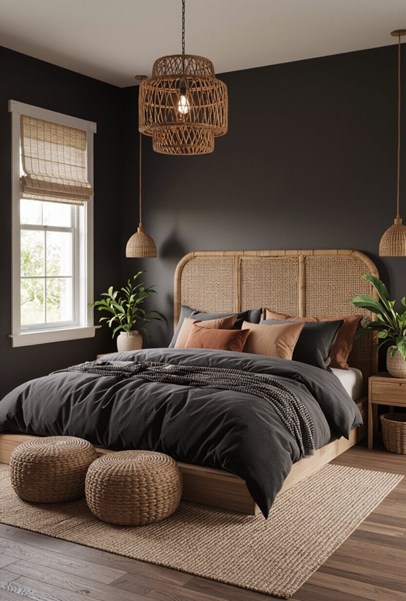woven rattan warmth softens darkness