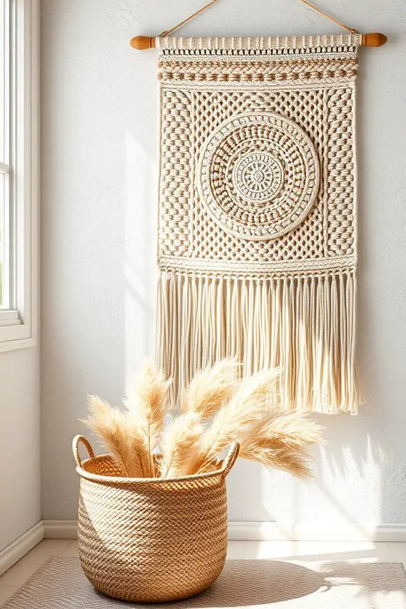 woven tapestries enhance decor