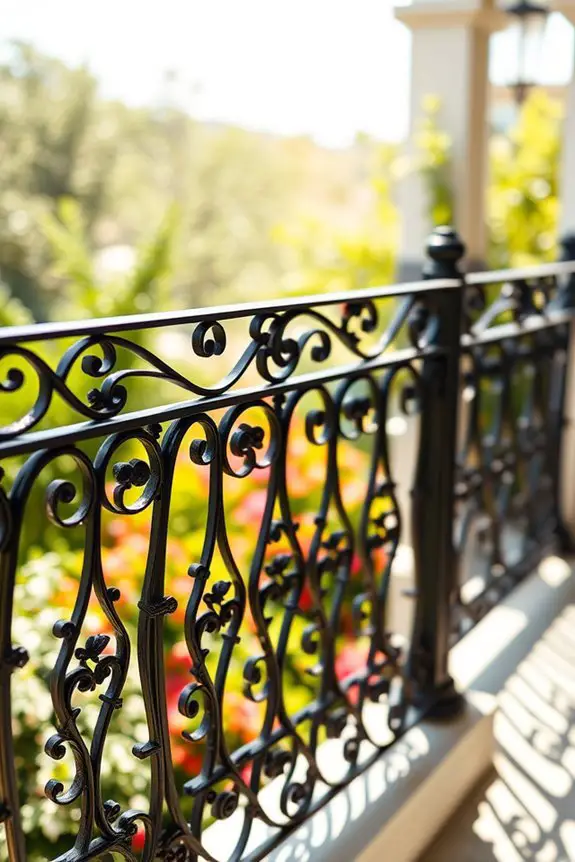 wrought iron balcony elegance