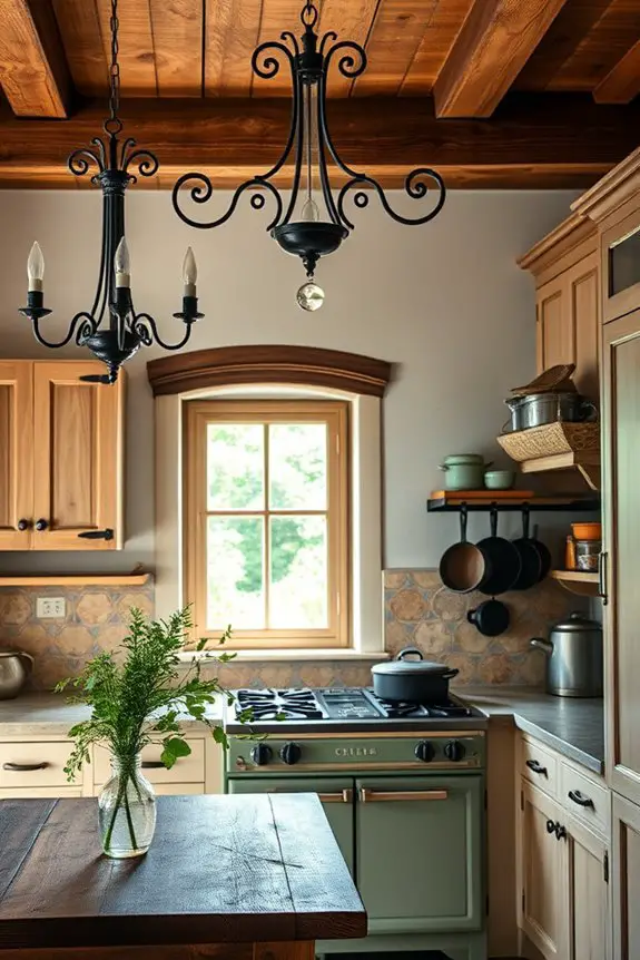 wrought iron kitchen elegance