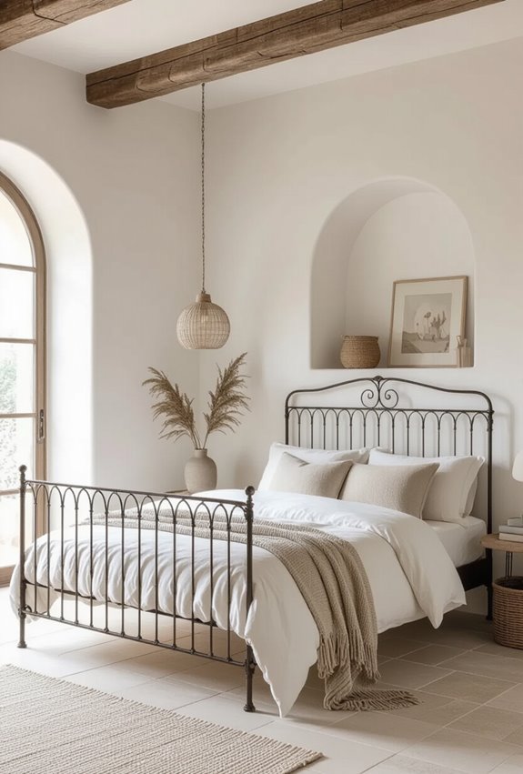 wrought iron mediterranean bedroom charm