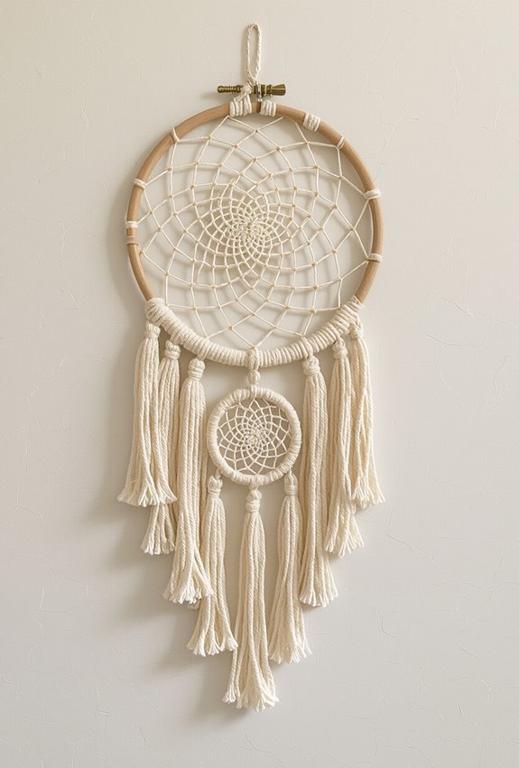 yarn wrapped layered boho dreamcatcher