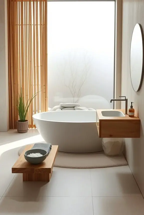 zen bathroom tranquility design