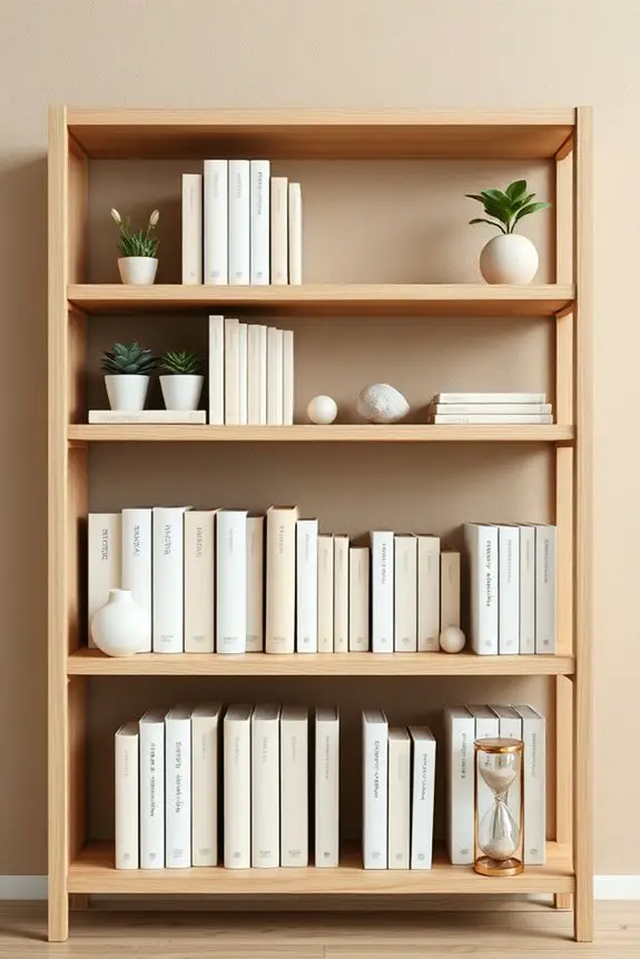 zen bookshelf arrangement tips
